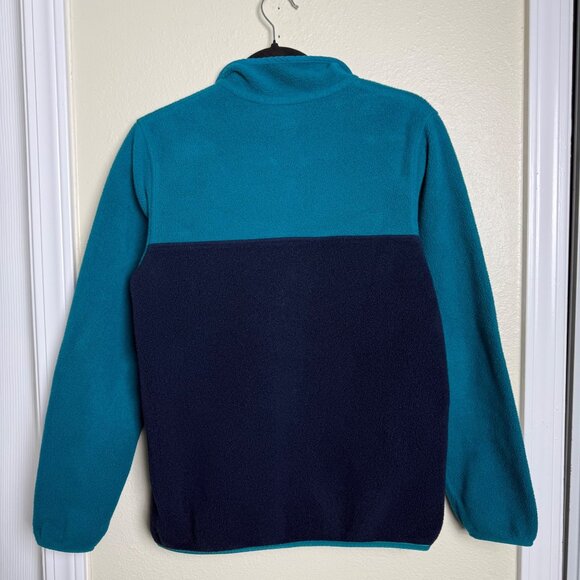 Vintage Patagonia Synchilla Snap-T Fleece Pullover Teal & Navy Blue Size M - Picture 4 of 7